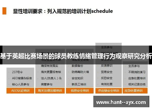 基于英超比赛场景的球员教练情绪管理行为观察研究分析